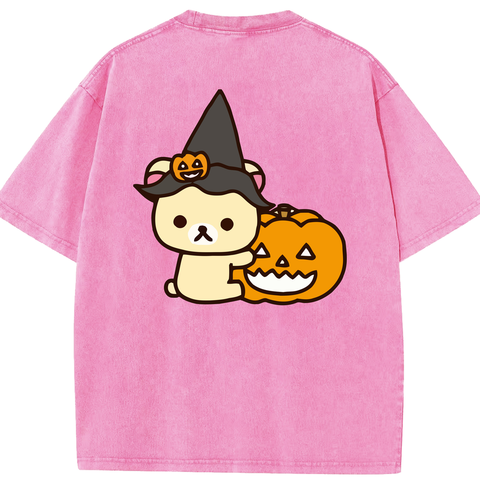 （画像用） リラックマ リラックマ キイロイトリ Rilakkuma Korilakkuma Kiiroitori 綿100% ヴィンテージ風 半袖Tシャツ（背面プリント）